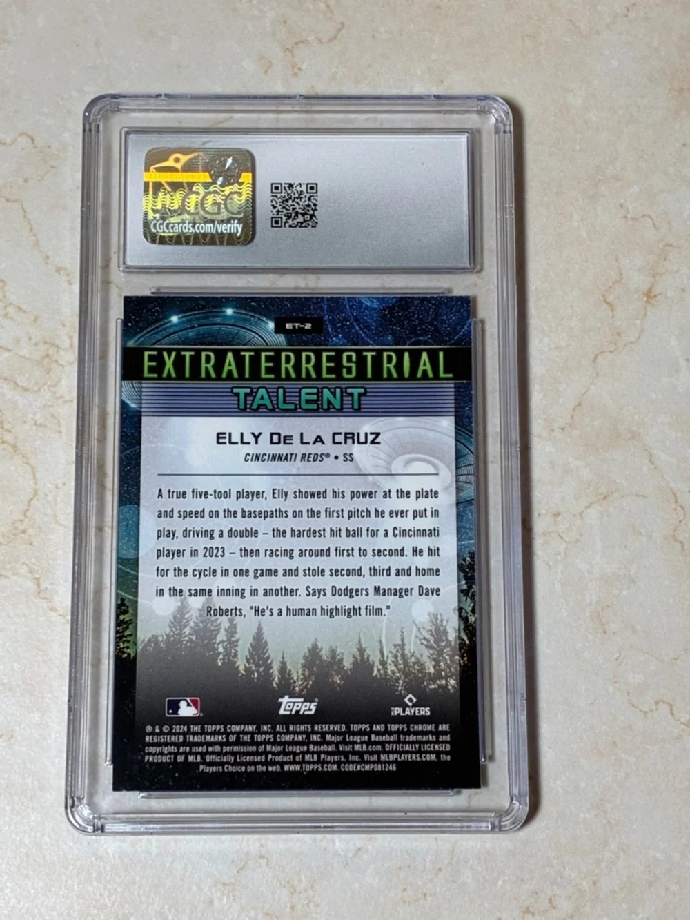Elly De La Cruz- 2024 Topps Cosmic Chrome Extraterrestrial Talent - Picture 3 of 3